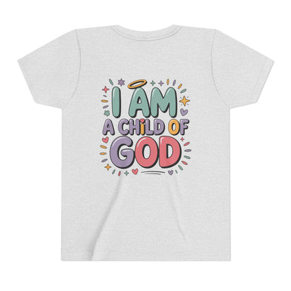 I Am A Child of God Youth Tee — Cute Pastel Christian Kids T-Shirt