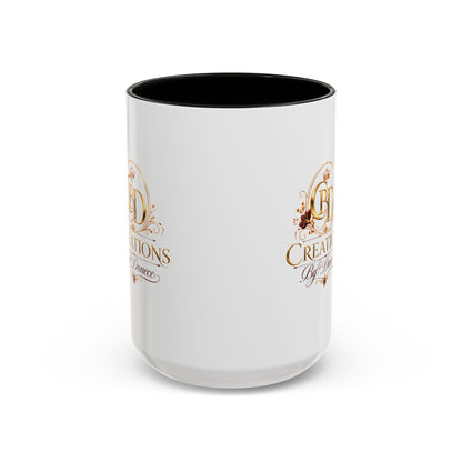 Accent Coffee Mug — Creations By Donece Logo Ceramic Mug (11/15 oz)