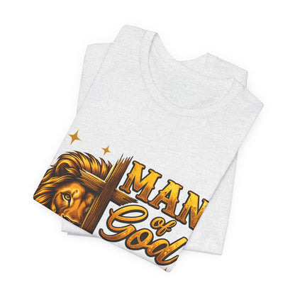 Man of God Lion T-Shirt – Husband, Dad, Protector Christian Tee