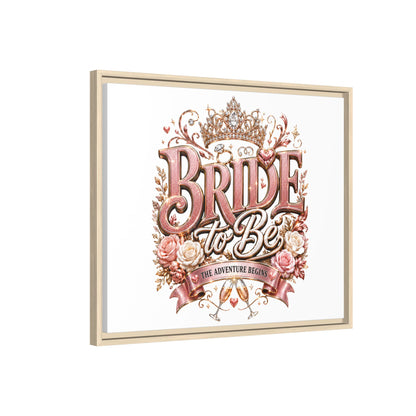 Bride to Be Framed Canvas - 'The Adventure Begins' Bridal Wall Art