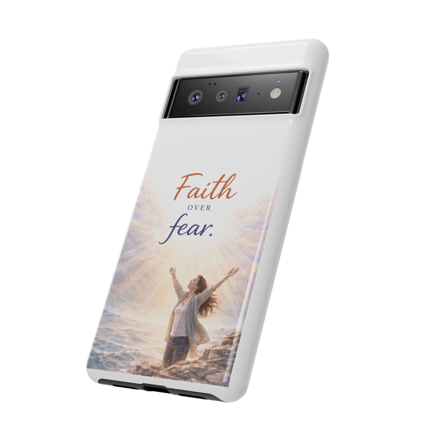 Faith Over Fear Phone Case — Inspirational Christian iPhone Cover