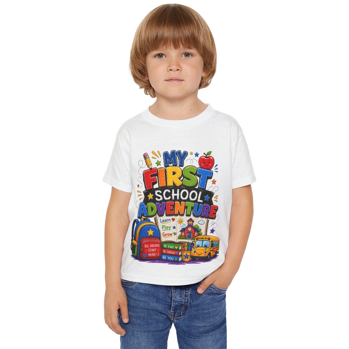 Toddler T‑Shirt — "My First School Adventure" Back‑to‑School Kids Tee