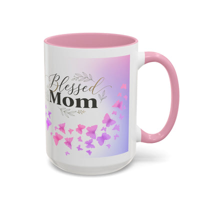 Blessed Mom Butterfly Mug — Colorful 11oz/15oz Ceramic Gift for Mother's Day