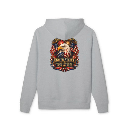 Patriotic Eagle Hoodie — United States 1776–2026 Flag Design