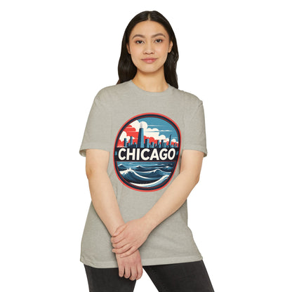 Chicago Skyline Wave T-Shirt — Retro Cityscape Tee
