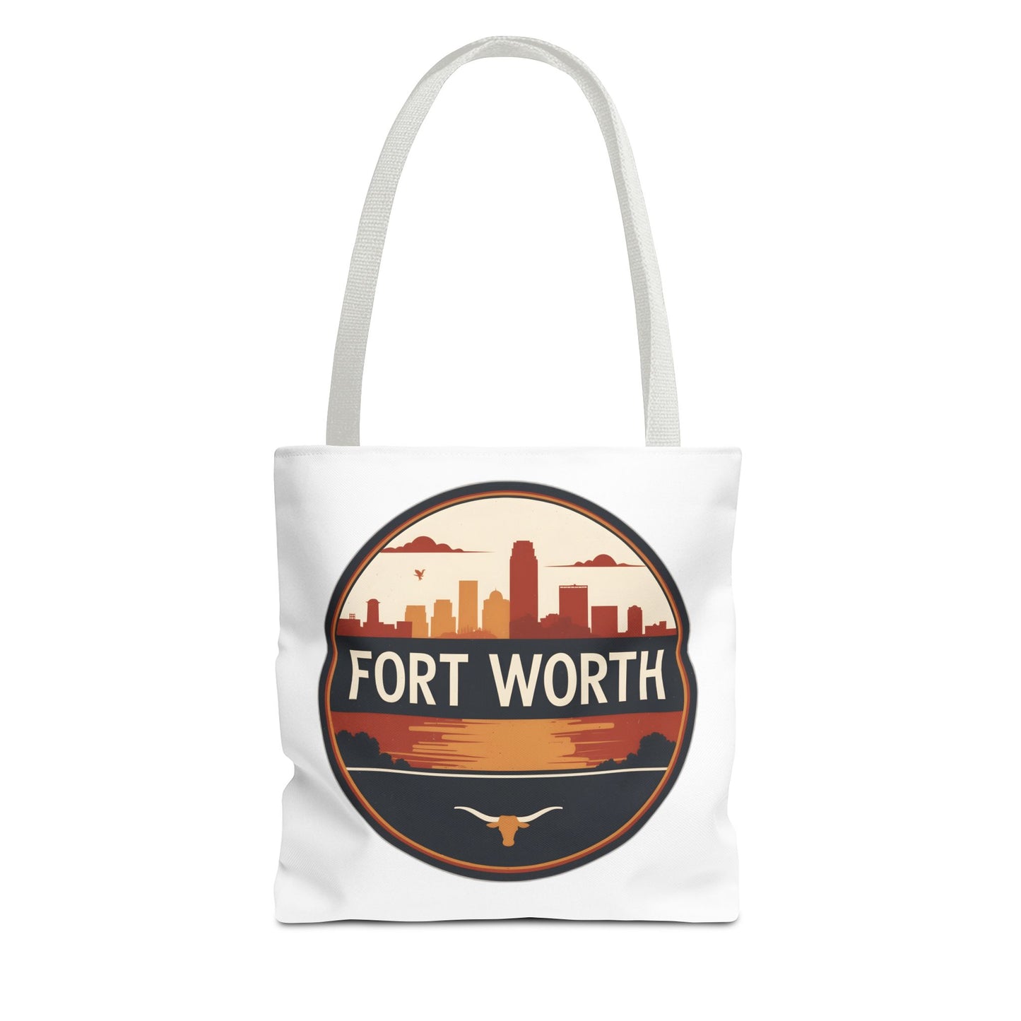 Fort Worth Skyline Tote Bag — Vintage Texas Cityscape Tote
