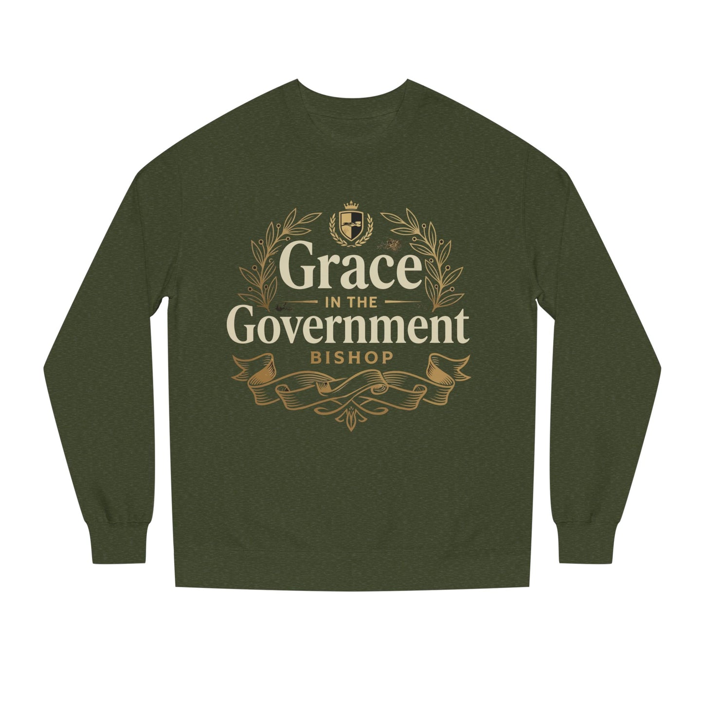 Grace in the Government Sweatshirt — Bishop Inspirational Christian Crewneck