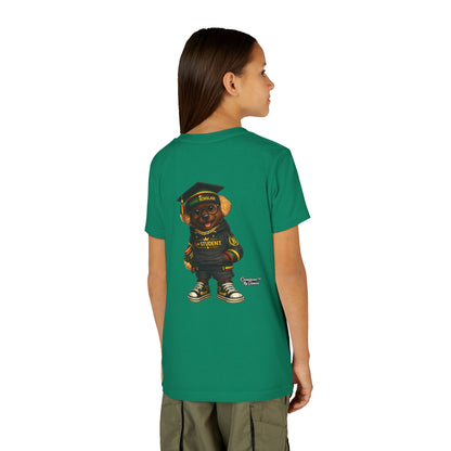 Youth Tee — Scholar Student Bear Graduation Graphic