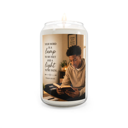 Inspirational Scripture Soy Candle – “Your Word Is a Lamp” 13.75oz