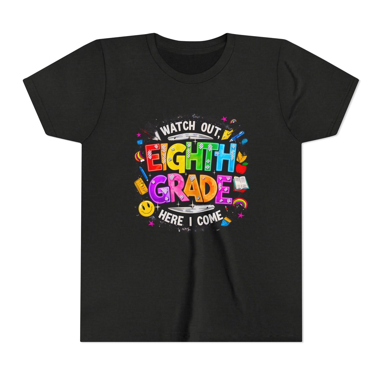 Eighth Grade Kids T‑Shirt — "Watch Out, Eighth Grade Here I Come" Back-to-School Tee