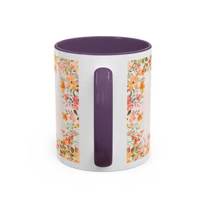 Life Began With You Mom Floral Accent Coffee Mug