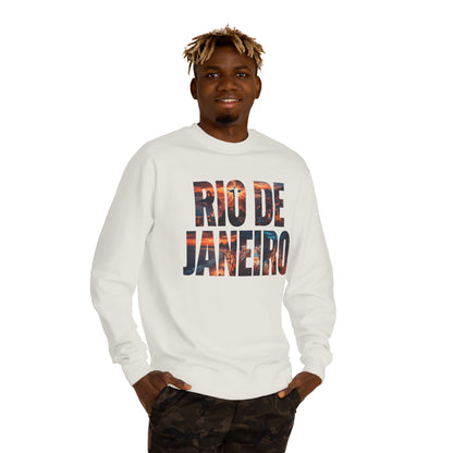 Rio de Janeiro Graphic Sweatshirt — Sunset Typography Travel Crewneck