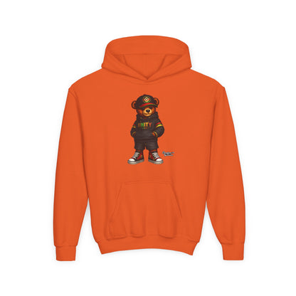 Youth Hoodie — Cool Streetwear Bear Graphic “UNITY”
