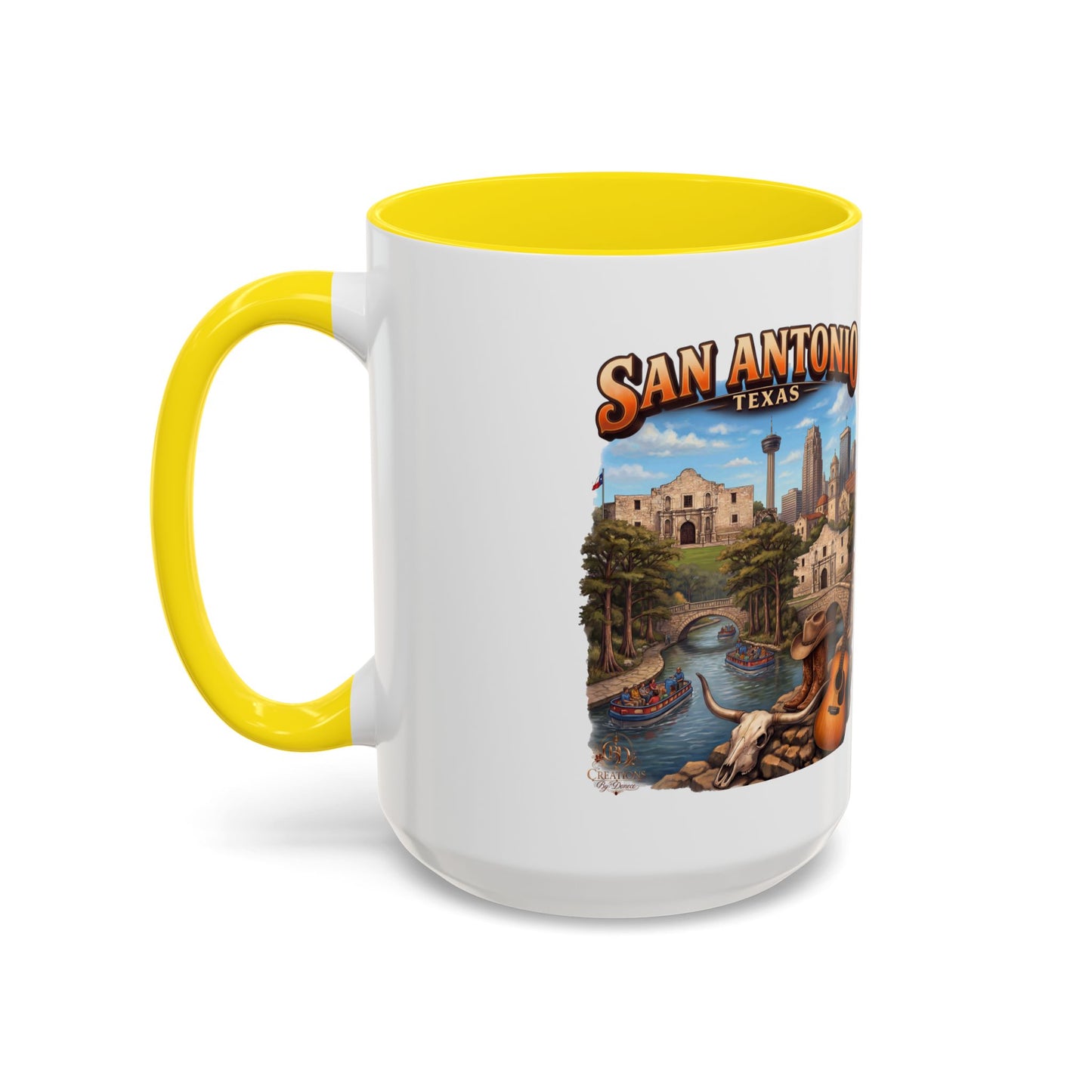 San Antonio Souvenir Coffee Mug – Texas Riverwalk Scenic Accent Mug (11/15oz)