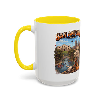 San Antonio Souvenir Coffee Mug – Texas Riverwalk Scenic Accent Mug (11/15oz)