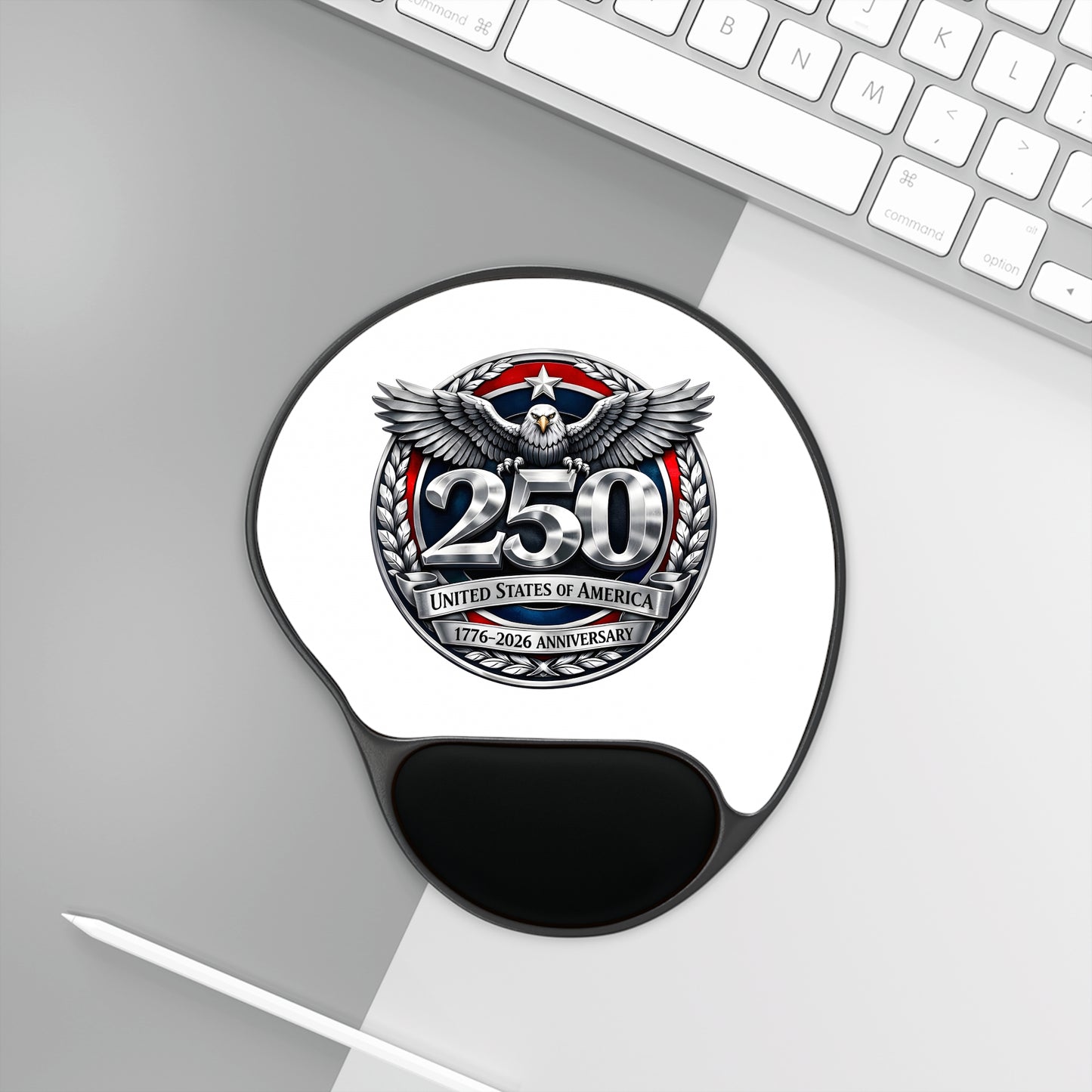 250th Anniversary USA Eagle Mouse Pad with Wrist Rest