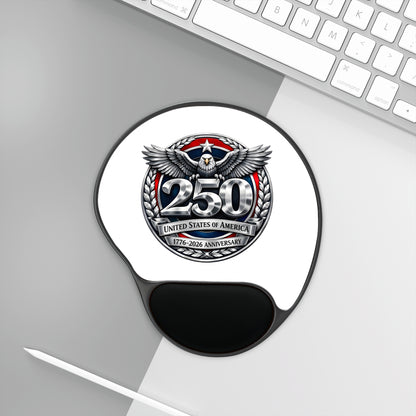 250th Anniversary USA Eagle Mouse Pad with Wrist Rest