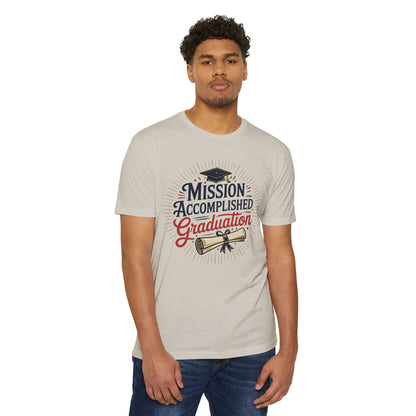 Graduation "Mission Accomplished" T-Shirt — Diploma & Cap Design
