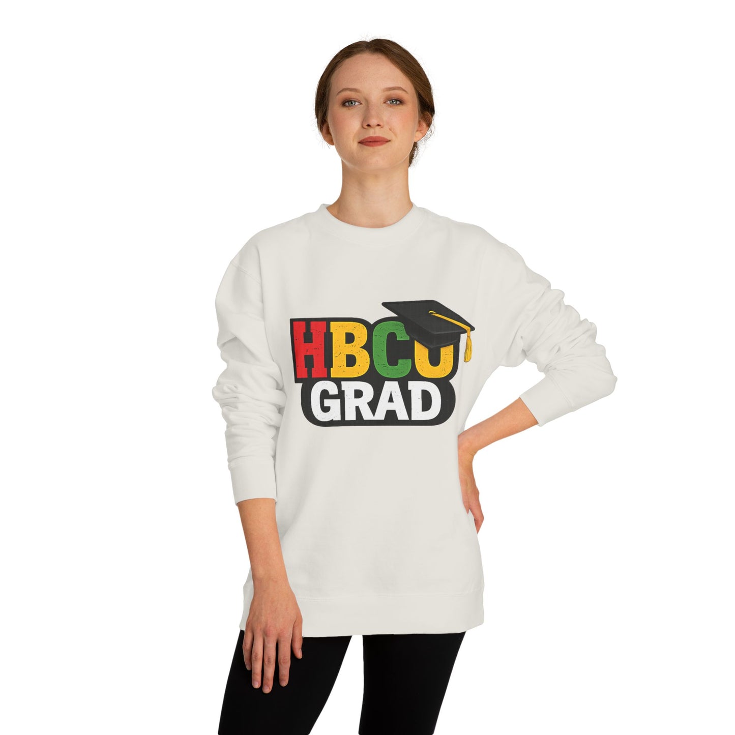 HBCU Grad Sweatshirt — Graduation Crewneck with Mortarboard