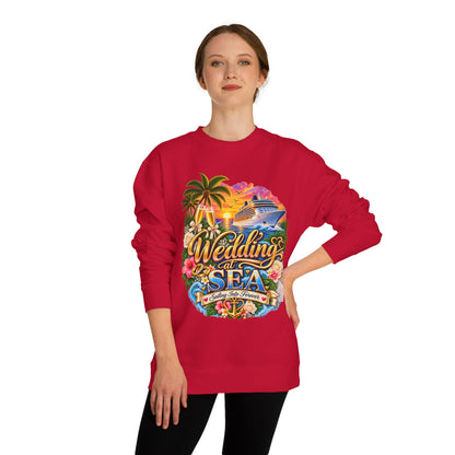 Cruise Wedding Sweatshirt — "Wedding at Sea" Tropical Cruise Crewneck