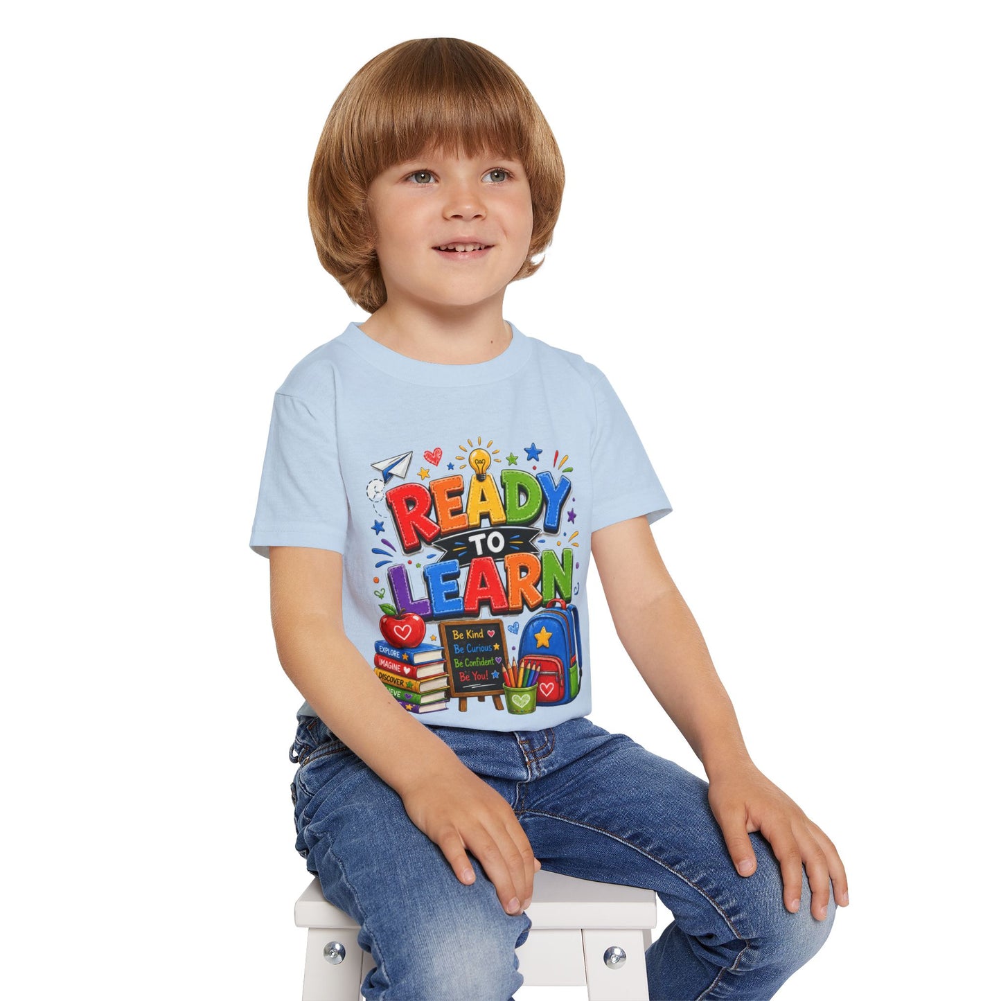 Toddler T-Shirt — "Ready to Learn" Back-to-School Kids Tee