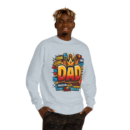 Dad Graphic Sweatshirt – Crowned 'DAD' Tribute Design for Father’s Day