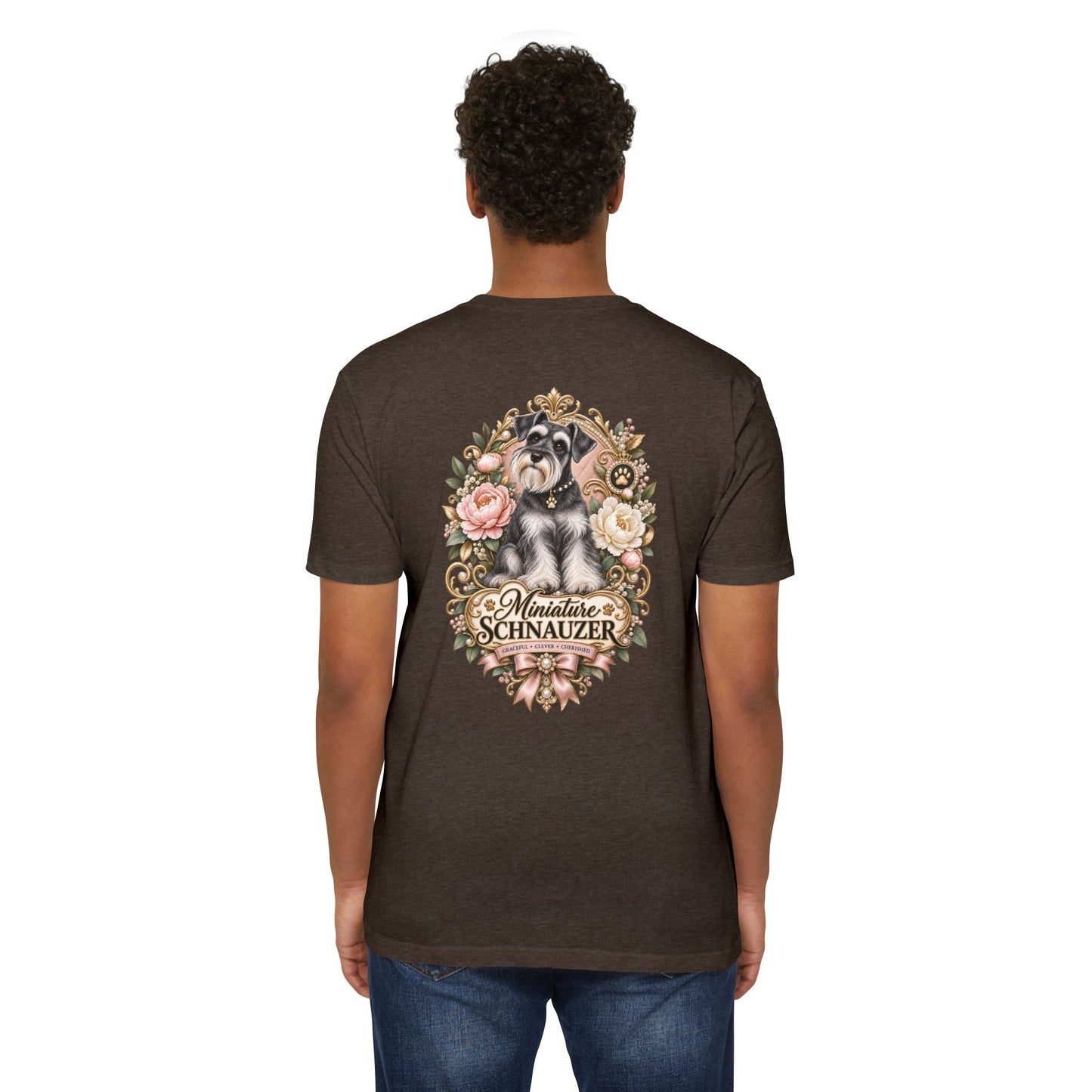 Miniature Schnauzer Floral T‑Shirt