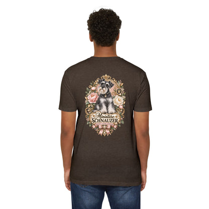 Miniature Schnauzer Floral T‑Shirt
