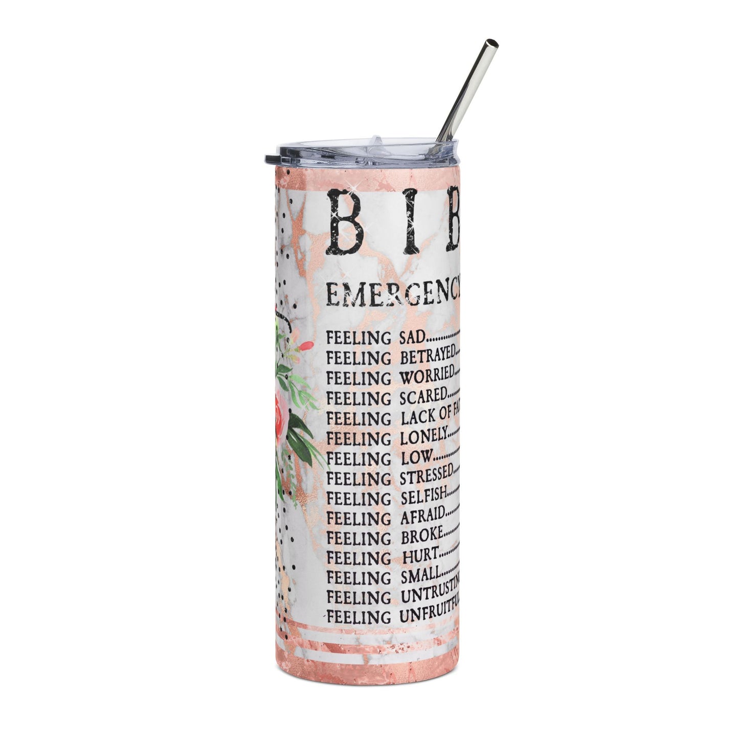 Bible Stainless Steel Tumbler 20oz Christian Travel Mug