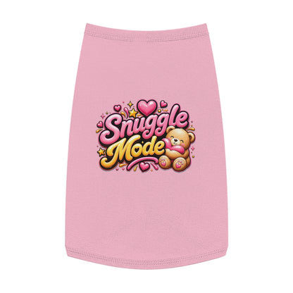 Snuggle Mode Pet Tank Top — Cute Teddy Heart Dog & Cat Shirt