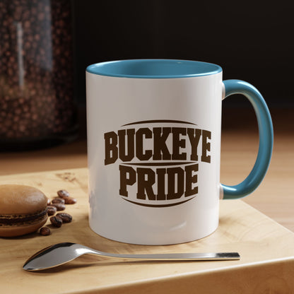 Buckeye Pride Accent Coffee Mug — School Spirit Ceramic Mug