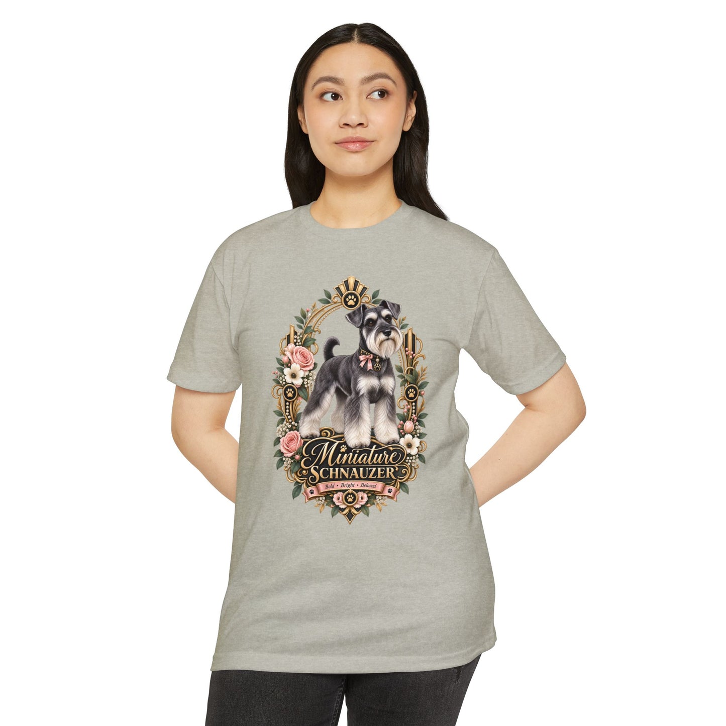 Miniature Schnauzer Floral Tee
