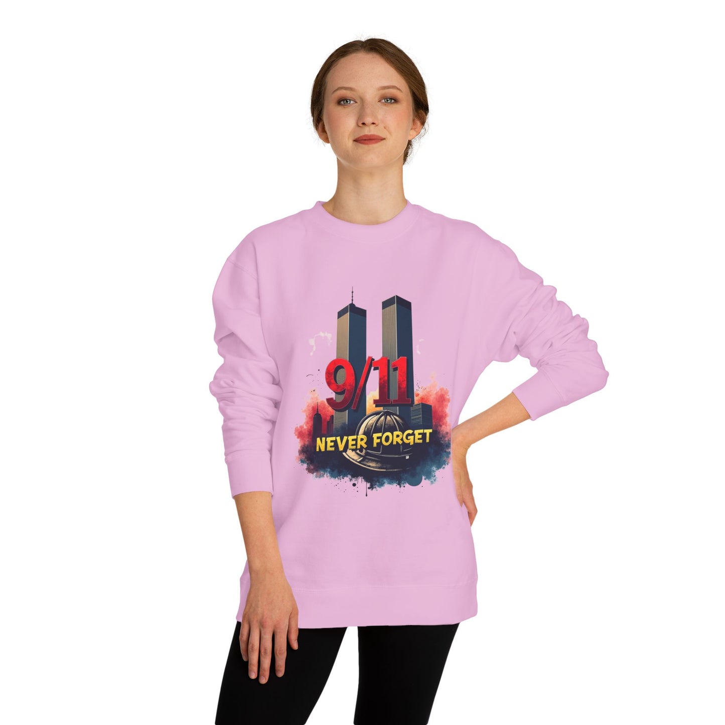 9/11 Never Forget Sweatshirt — Twin Towers Memorial Crewneck