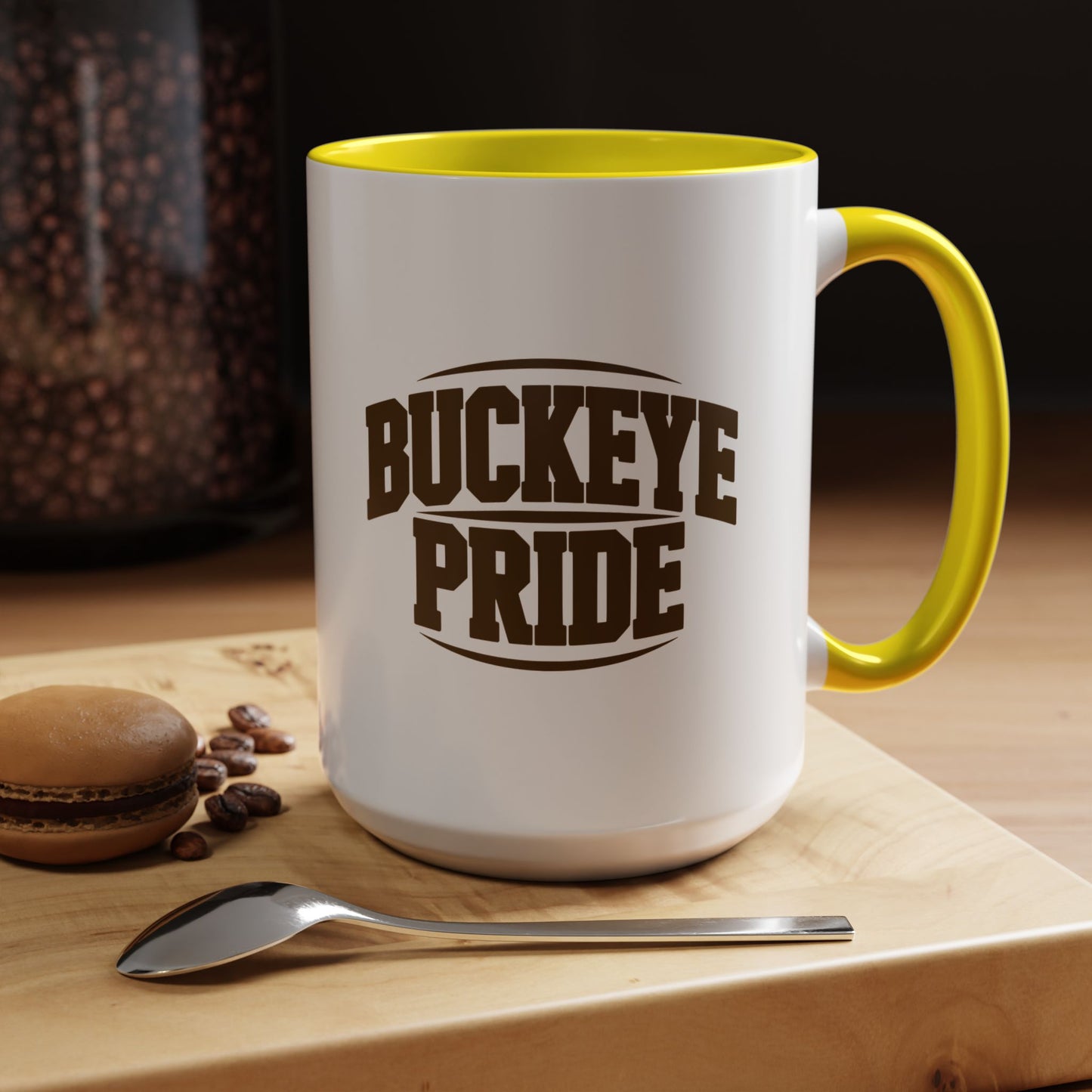 Buckeye Pride Accent Coffee Mug — School Spirit Ceramic Mug