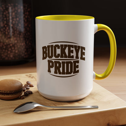Buckeye Pride Accent Coffee Mug — School Spirit Ceramic Mug