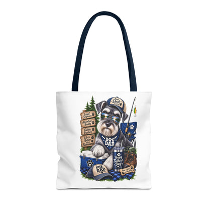 Dog Dad Fishing Tote Bag – Schnauzer Pet Lover Gift