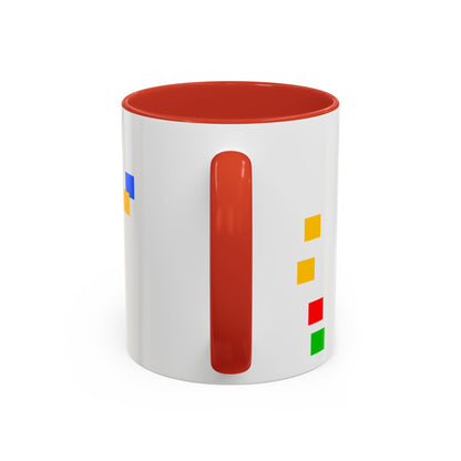Autism Warrior Accent Coffee Mug – Bold Puzzle Pieces, Proud. Strong. Unique. (11/15oz)