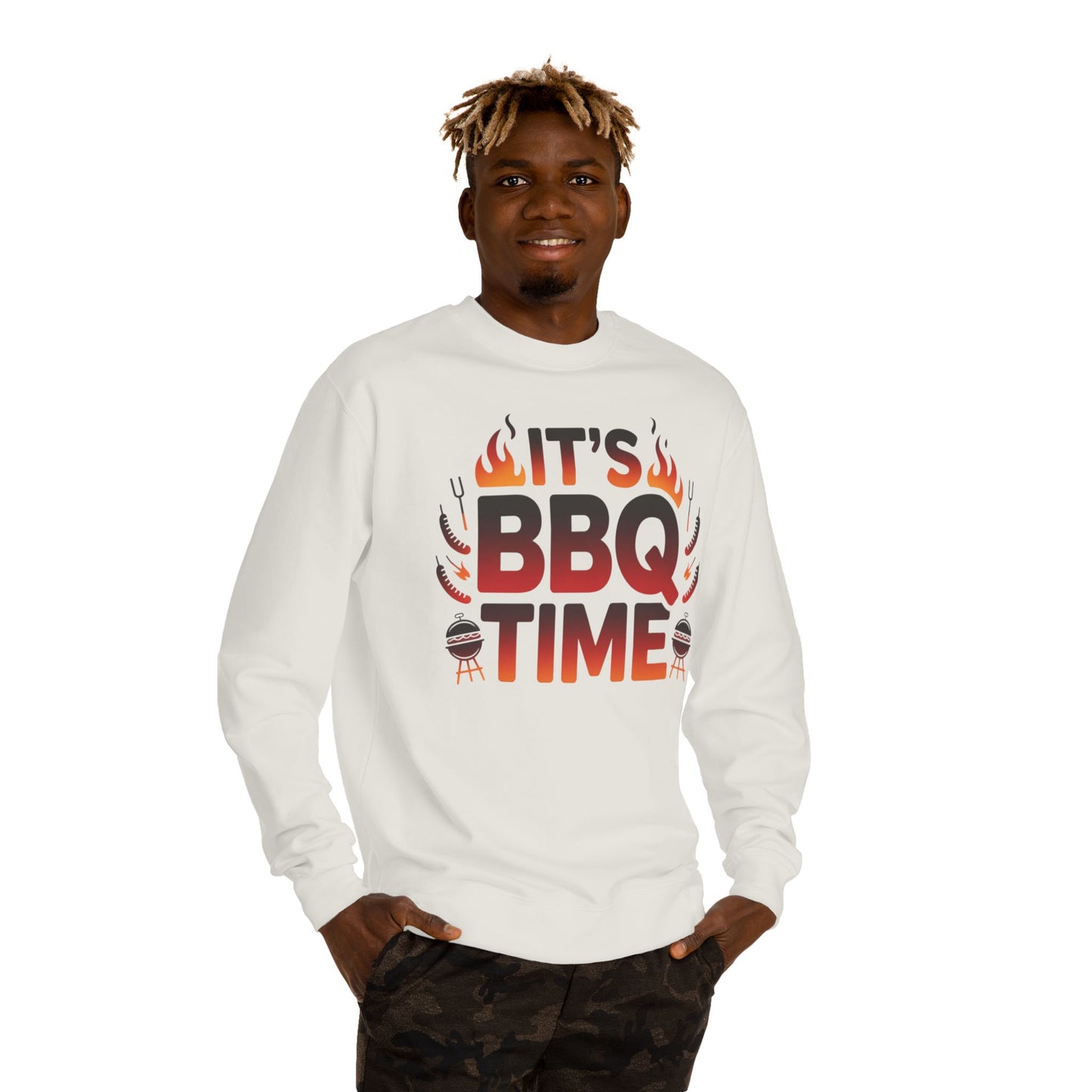 BBQ Time Sweatshirt — Grilling Graphic Crewneck for Grill Masters & Summer Cookouts