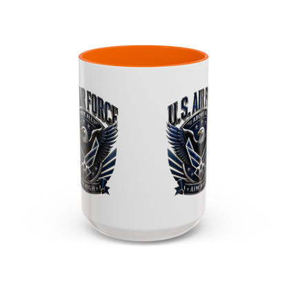 U.S. Air Force Eagle Coffee Mug – "Aim High" Accent Ceramic Mug (11/15oz)