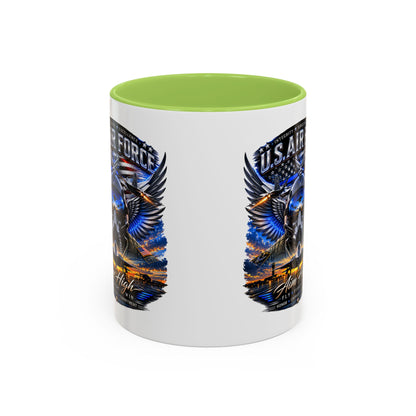 U.S. Air Force Eagle Coffee Mug — "Aim High" Accent 11/15oz