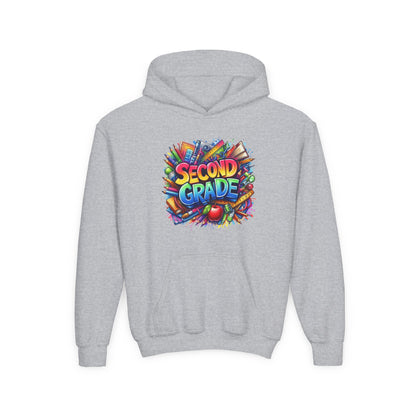 Second Grade Kids Hoodie — Colorful School Day Pullover