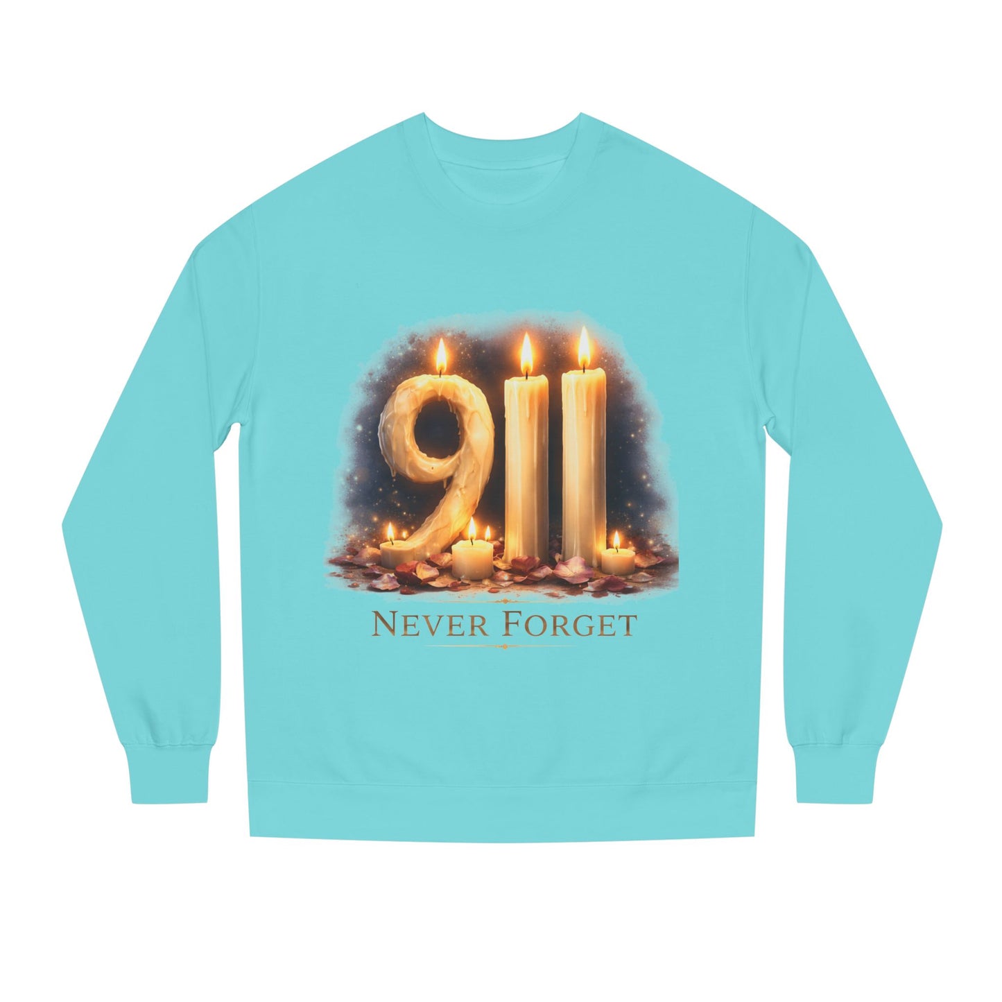 9/11 Never Forget Crewneck Sweatshirt — Memorial Tribute Pullover