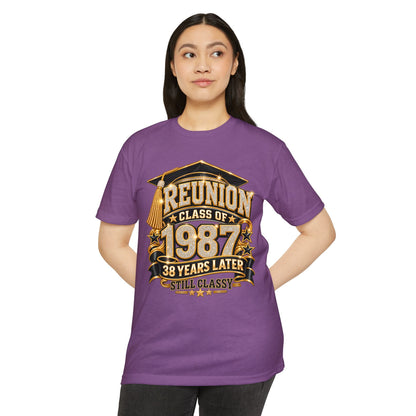 Class of 1987 Reunion T-Shirt — 38 Years Later "Still Classy"