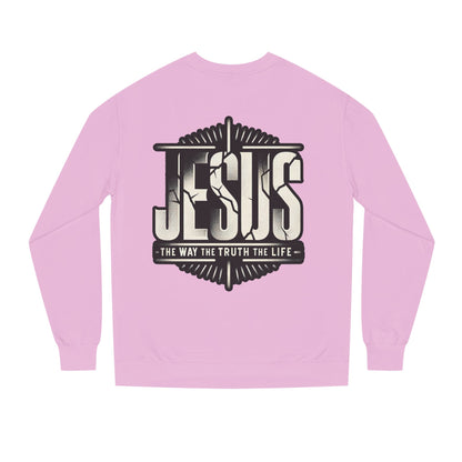 Jesus Graphic Sweatshirt — Vintage Religious Cross & Lamb Crewneck