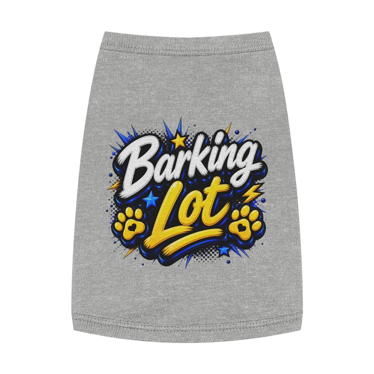 Barking Lot Pet Tank Top – Funny Paw Print Dog Shirt
