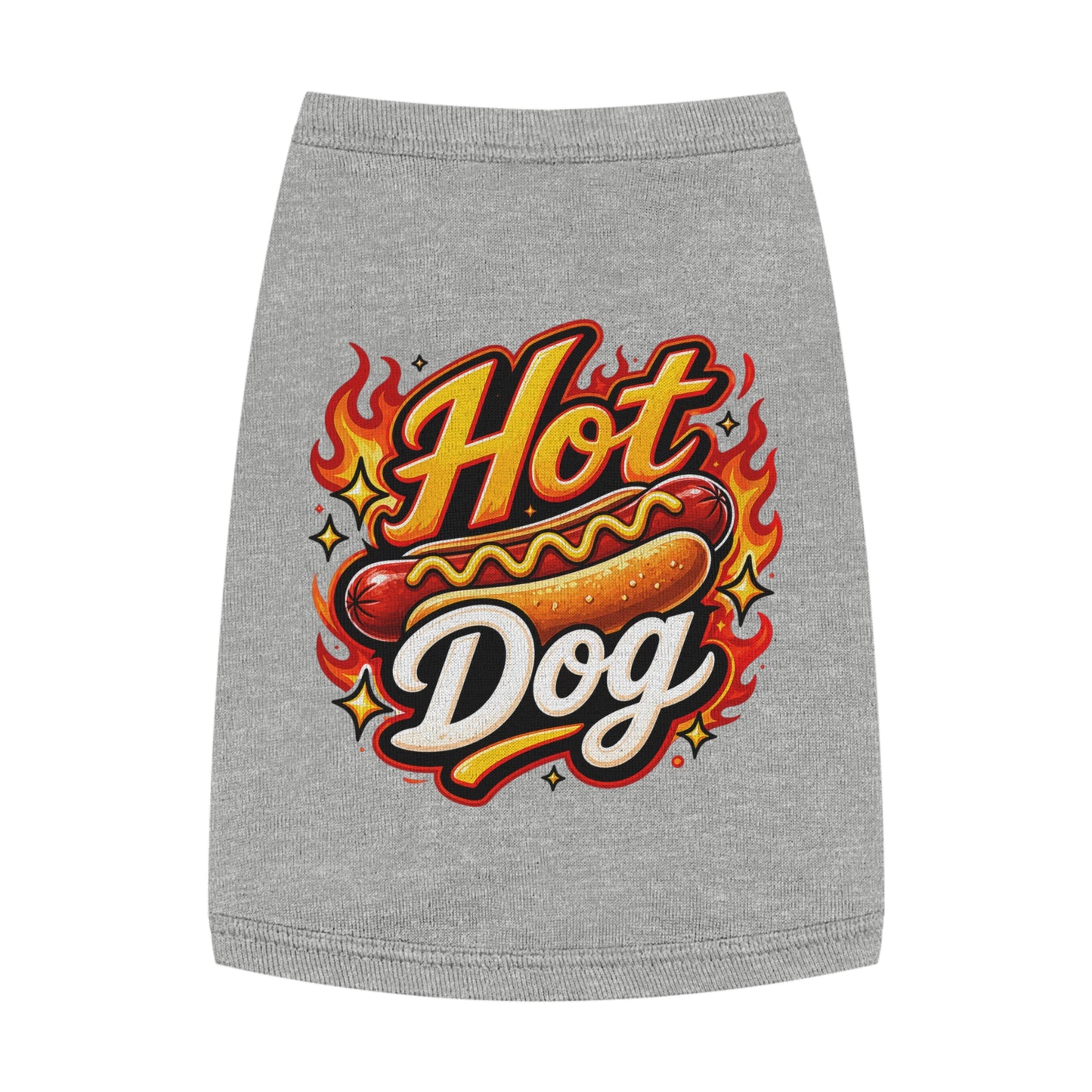Hot Dog Pet Tank Top — Funny Grilling Graphic Dog Shirt