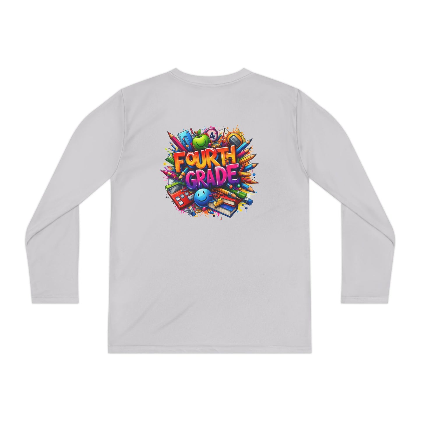 Fourth Grade Long Sleeve Tee — Colorful School Kids Shirt