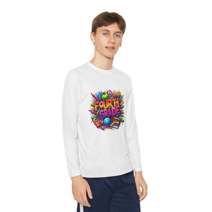 Fourth Grade Long Sleeve Tee — Colorful School Kids Shirt