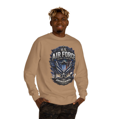 Air Force Crewneck Sweatshirt - U.S. Military Emblem Graphic