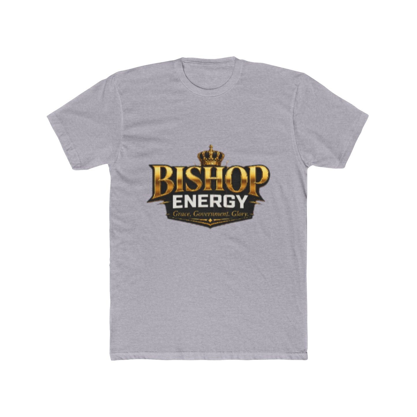 Bishop Energy Graphic Tee — Bold Gold Crown Logo T-Shirt